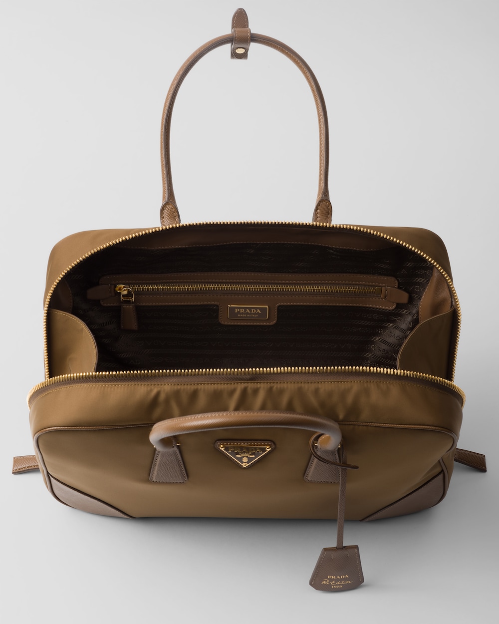 Prada Re-Edition 1978 Large Re-Nylon and Saffiano Leather Two-Handle Bag - Image 6